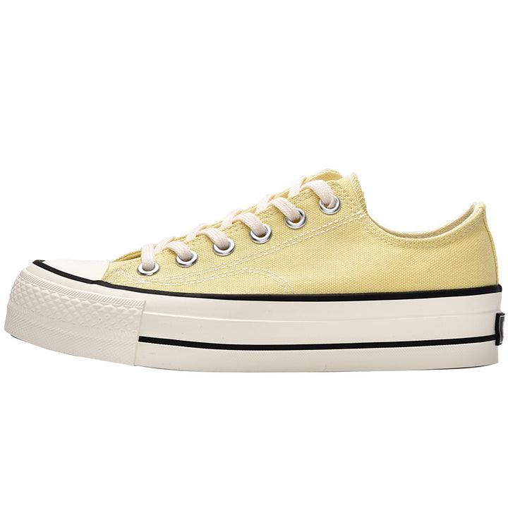 Damen Plateau-Sneaker aus robustem Canvas mit klassischem Schnürdesign und flexibler Sohle Drune