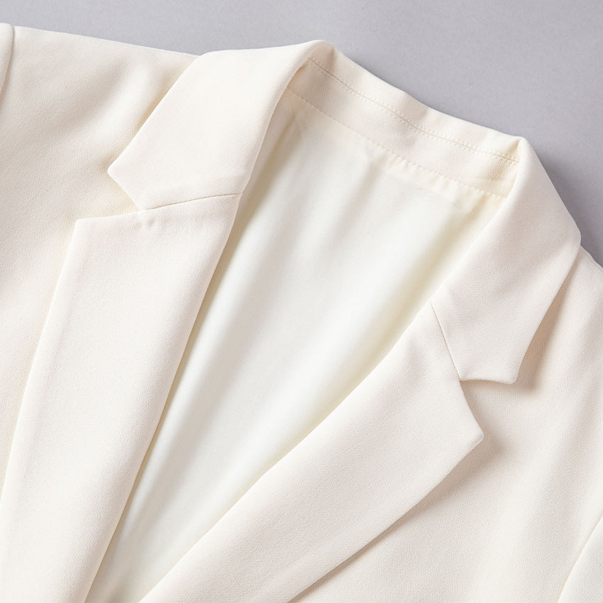 Damen Longline-Blazer mit geradem Schnitt und dezenten Pattentaschen Drune