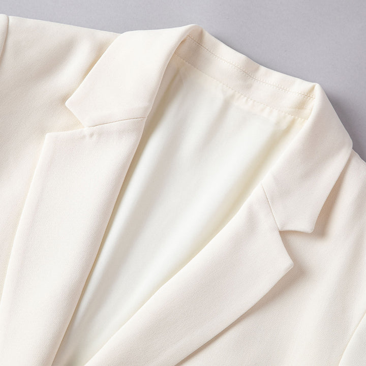 Damen Longline-Blazer mit geradem Schnitt und dezenten Pattentaschen Drune