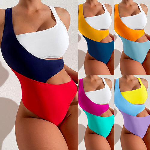 Damen Hochtaillierter Badeanzug mit modischen Cut-Outs Drune
