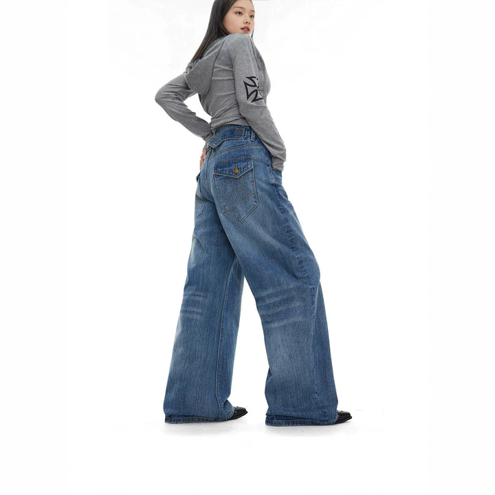 Damen Weitgeschnittene Jeans Drune 1787982170