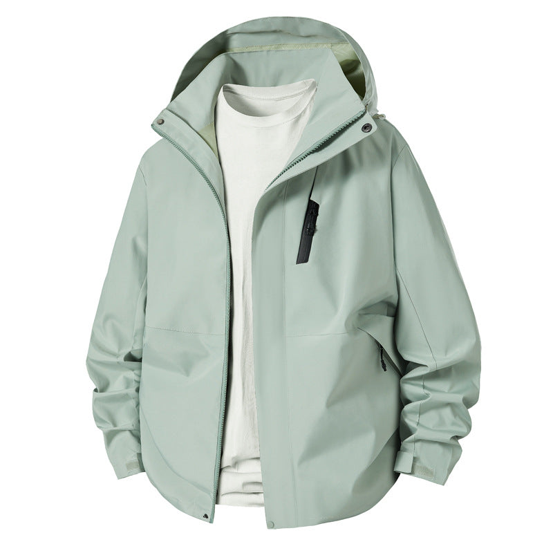 Herren technische Übergangsjacke mit verstellbarem Kapuzenrand Drune