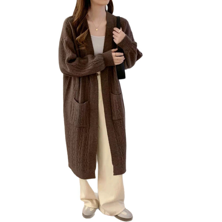 Damen Gemütliche Strickjacke mit Taschen Drune