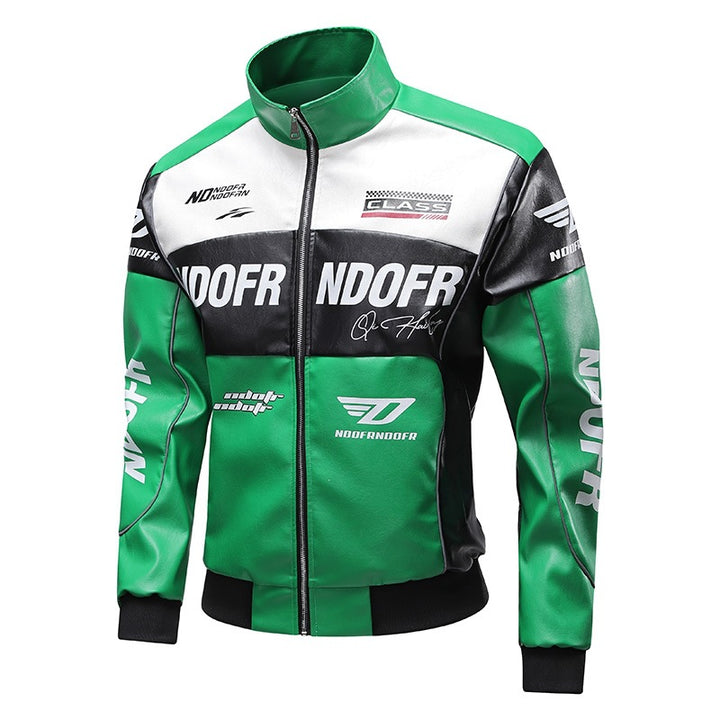 Herren Kunstleder Bikerjacke mit sportlichem Design Drune