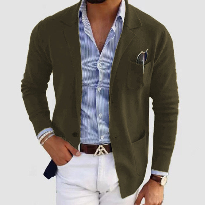 Herren eleganter Strickblazer Drune