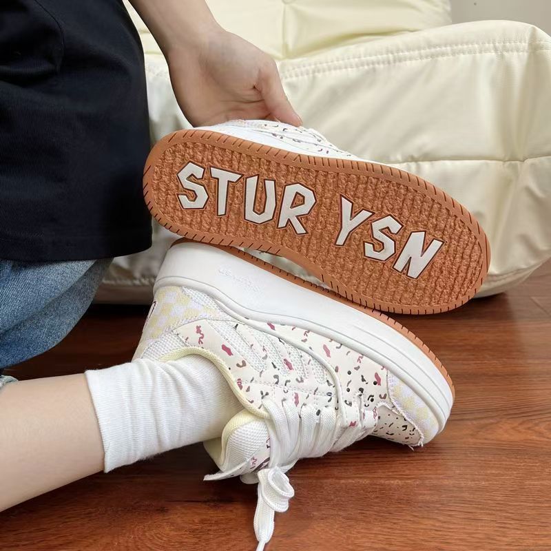 Damen Sneakers mit atmungsaktivem Obermaterial und modischem Muster Drune