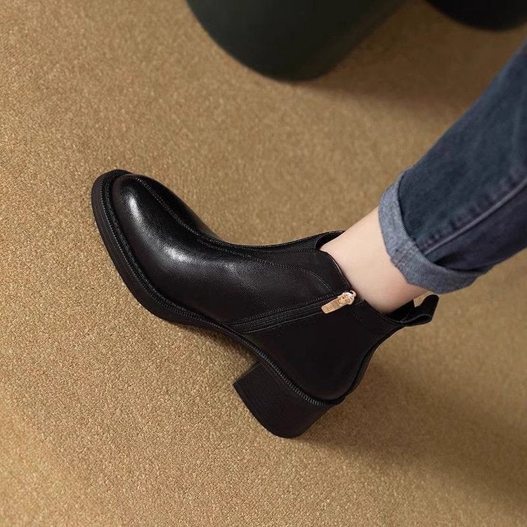 Damen Elegante und bequeme Stiefeletten mit Reißverschluss Drune