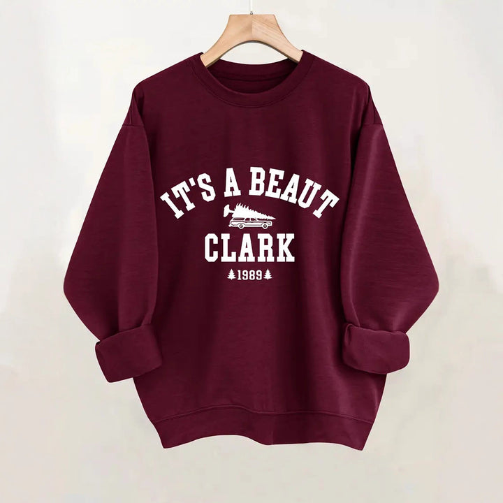 Damen Sweatshirt mit lässigem Schriftzug und bequemem Schnitt Drune