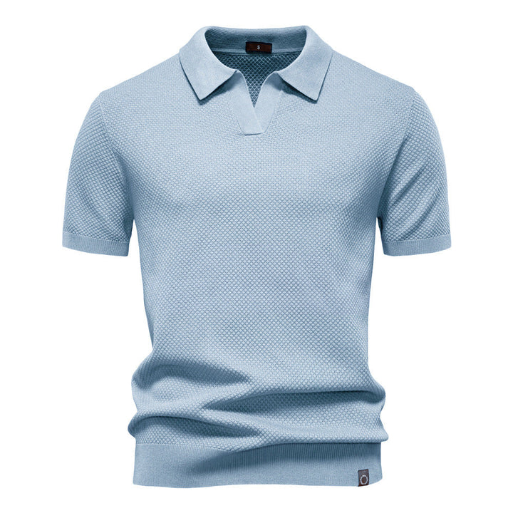 Herren Kurzärmliges Polo-Shirt mit strukturiertem Design Drune