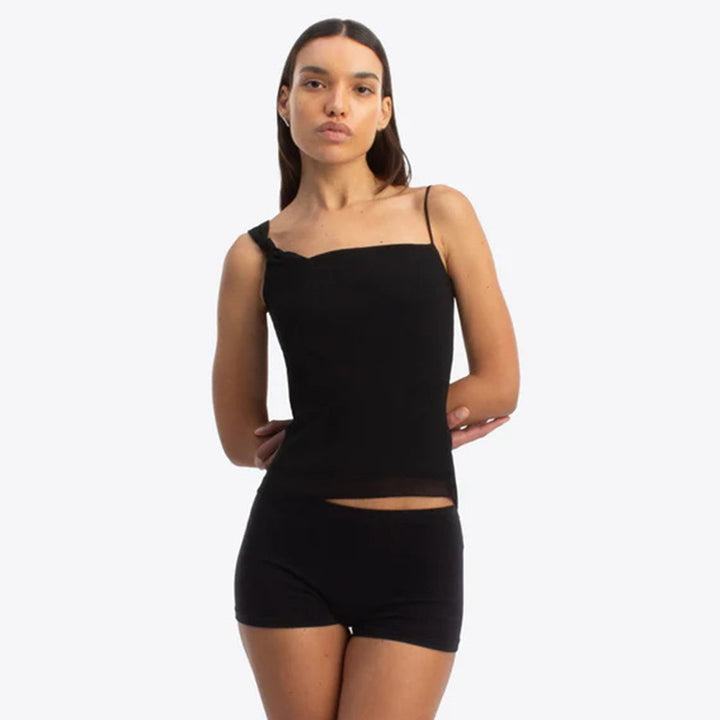 Damen lässiges Trägershirt mit knoten Detail Drune