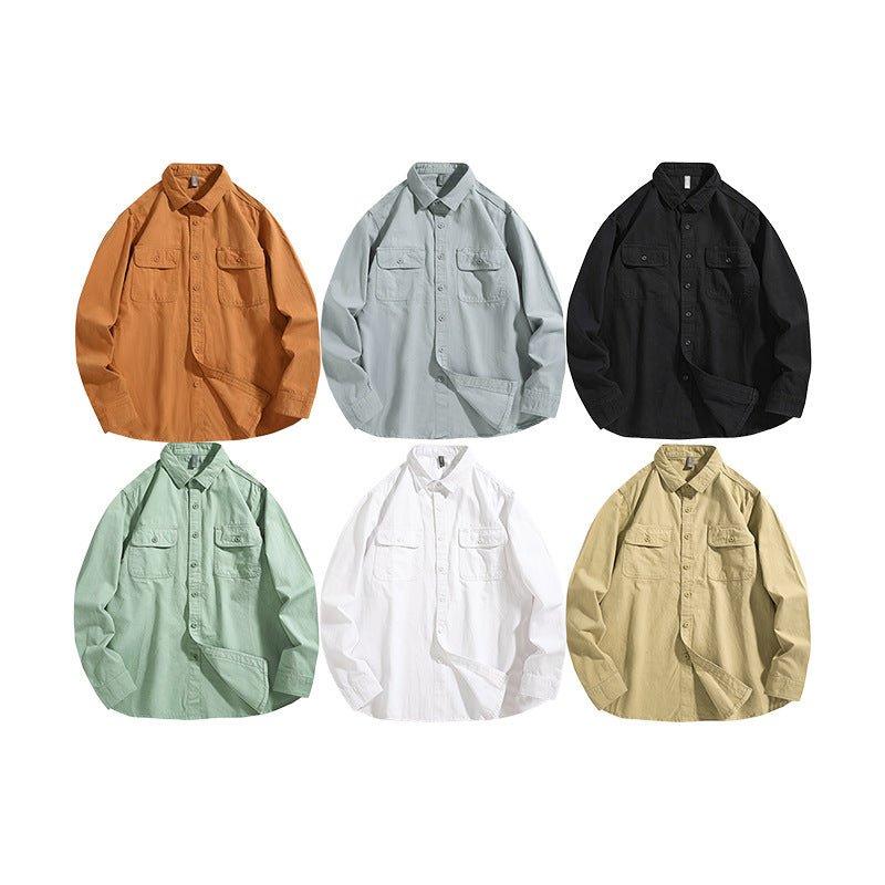 Herren Overshirt aus Baumwoll‑Twill mit Pattentaschen und Relaxed‑Fit Drune
