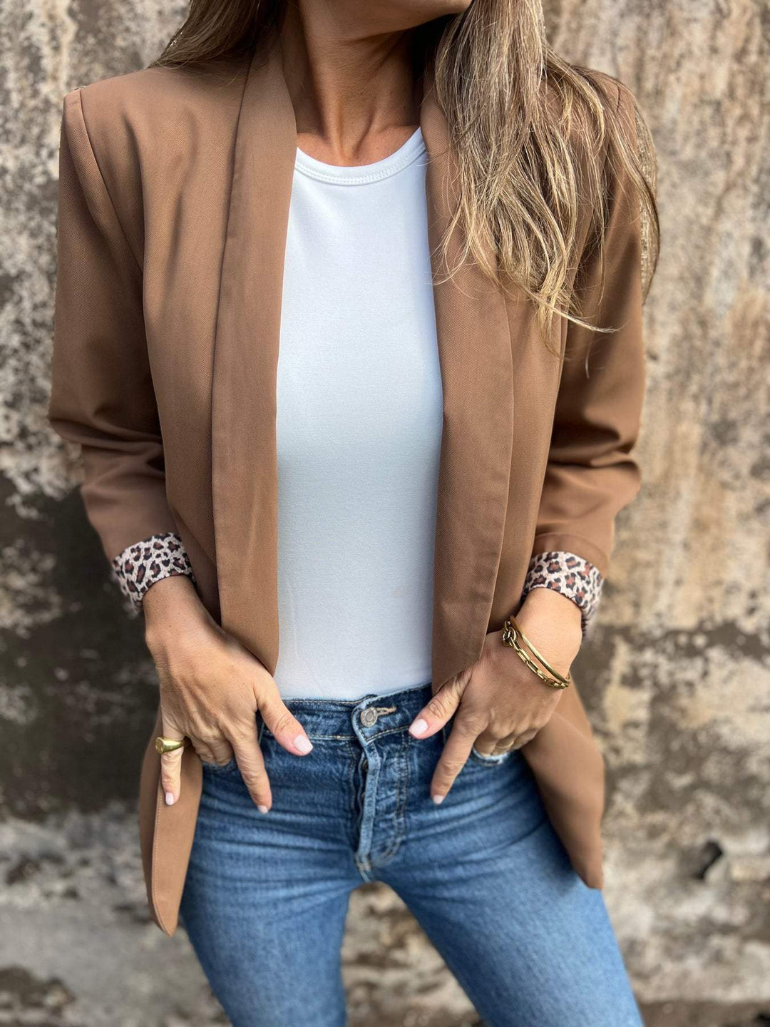 Drune | Blazer mit Леопарденmuster Füttert