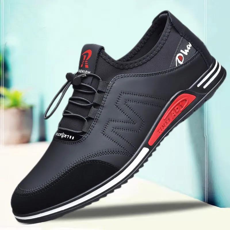 Herren Elastischer Freizeit-Sneaker mit Schnellzug-Lacing und stoßdämpfender EVA-Zwischensohle Drune