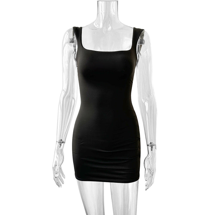 Damen figurbetontes Minikleid mit quadratischem Ausschnitt Drune