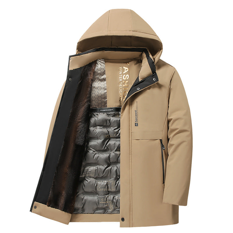 Herren Isolierte Winterjacke mit hochschließendem Kragen Drune