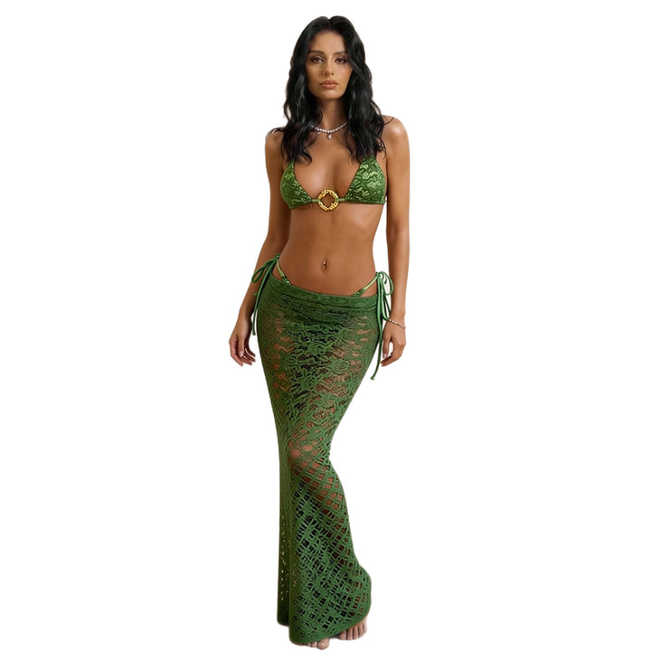 Damen Bikiniset mit transparente Rock-Details Drune