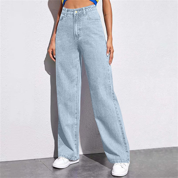 Damen Weite High-Waist Jeans im lässigen Schnitt mit eleganten Details Drune