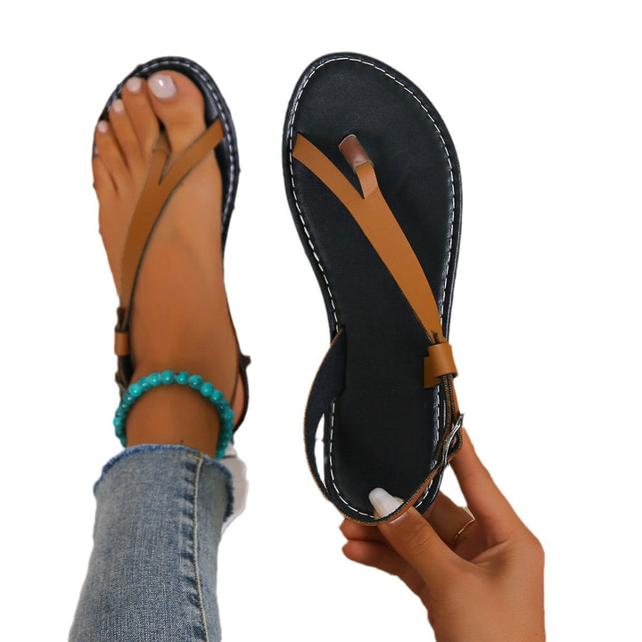 Damen Zehentrenner-Sandalen mit elegantem Riemendesign und komfortablem Fußbett Drune