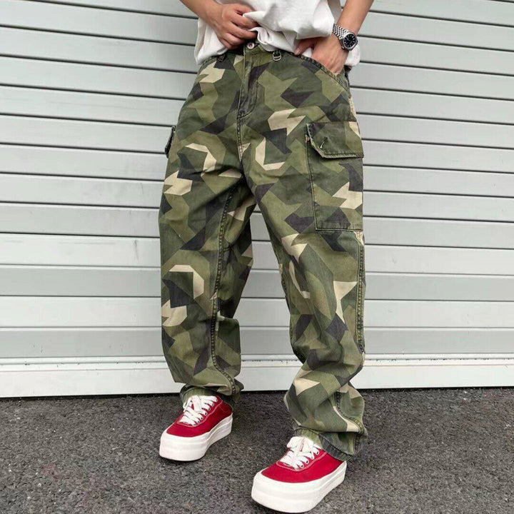Herren Cargohose mit modernem Camouflage-Muster Drune