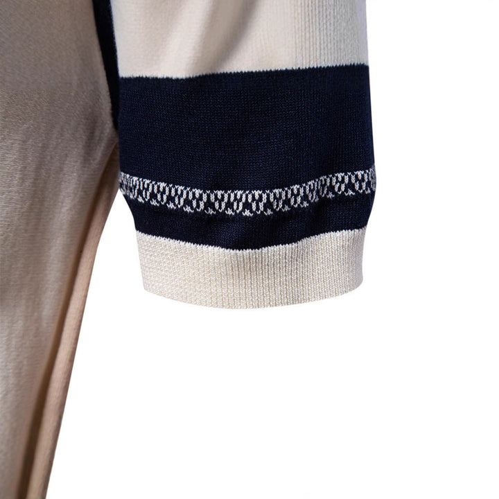 Herren stylisches Poloshirt mit modernen Farbstreifen Drune
