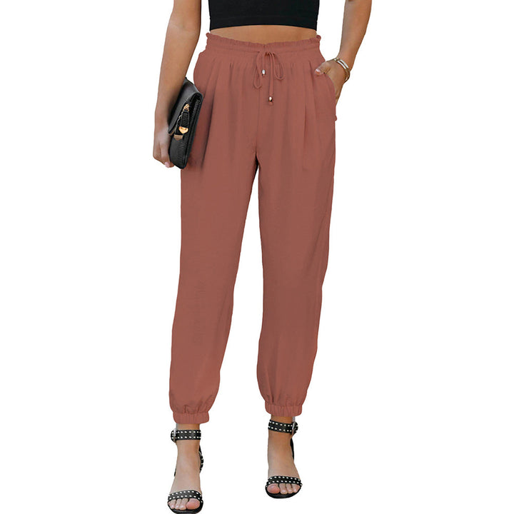 Damen lässige Chino-Hose mit elastischen Bündchen Drune