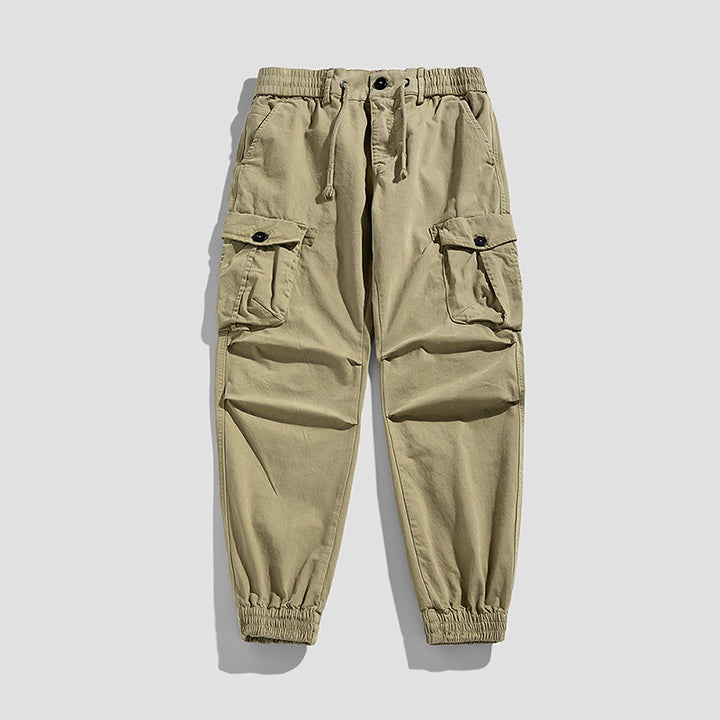 Herren Cargo-Jogger mit Tunnelzugbund, Mehrfachtaschen und elastischen Knöchelabschlüssen Drune