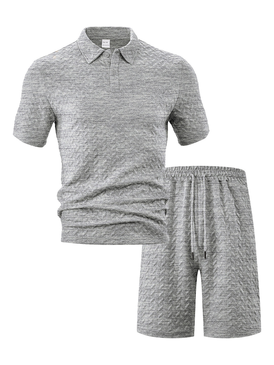 Herren nan strukturiertes Polo-Set aus atmungsaktiver Baumwollmischung Drune
