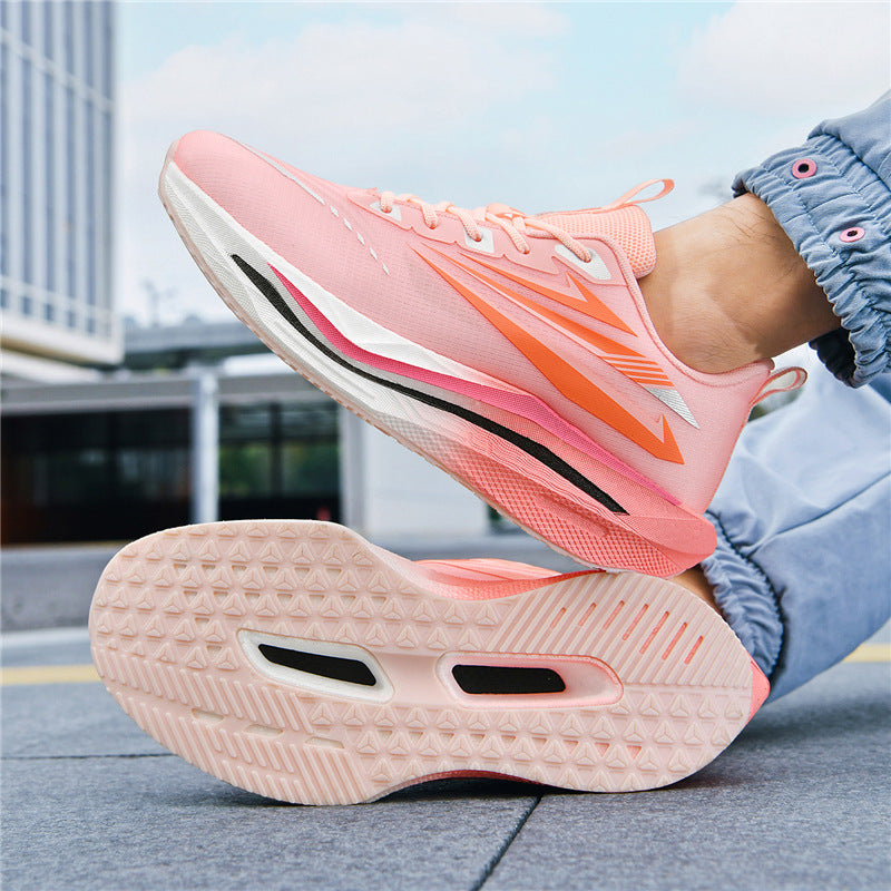Herren Leichter gedämpfter Straßenlauf-Sneaker mit hoher EVA-Plateausohle und atmungsaktivem gestricktem Obermaterial Drune