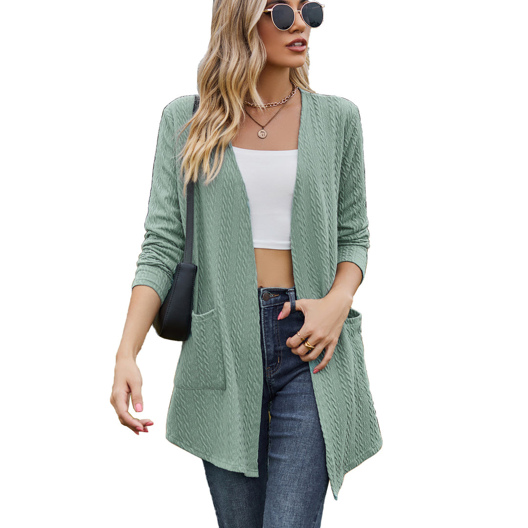 Damen Strickjacke mit offener Front und eingearbeiteten Taschen Drune