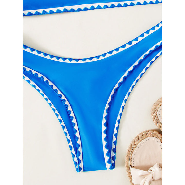 Damen Bikini-Set mit lässigem Schnitt und kontrastierenden Kanten Drune