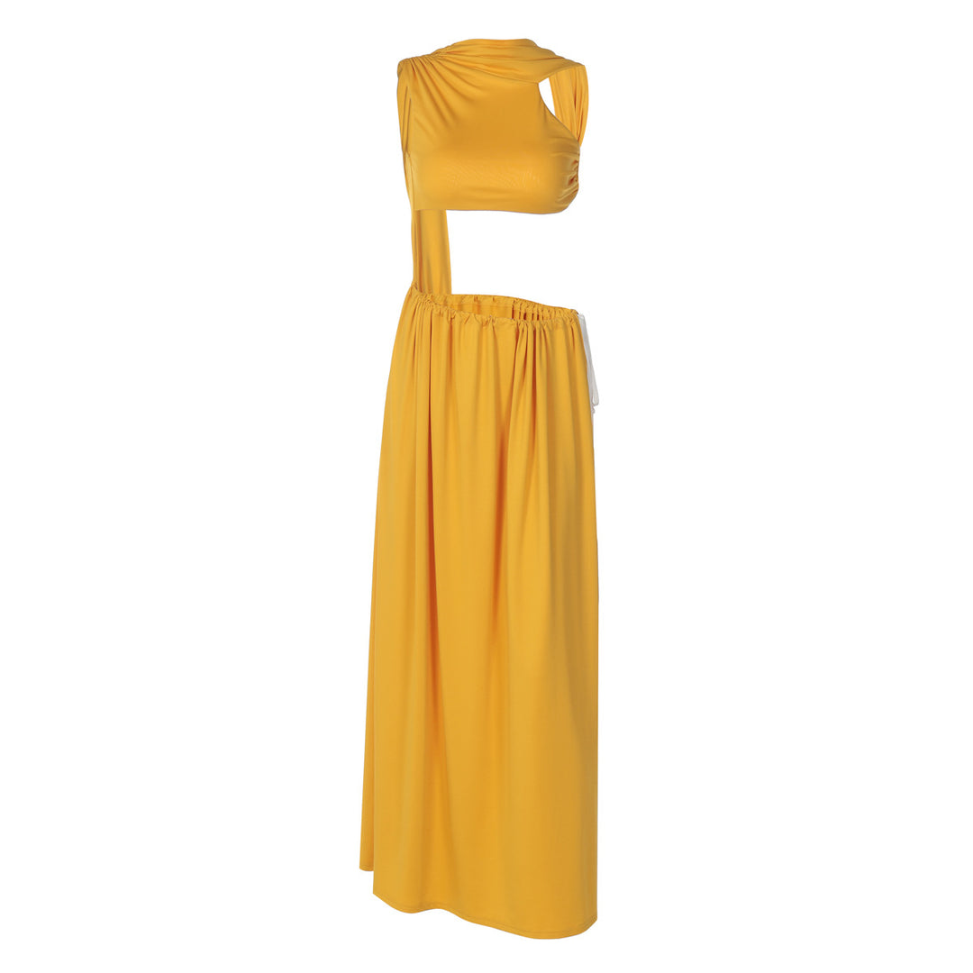 Damen Elegantes Maxikleid mit raffiniertem Cut-Out-Design und fließendem Schnitt Drune