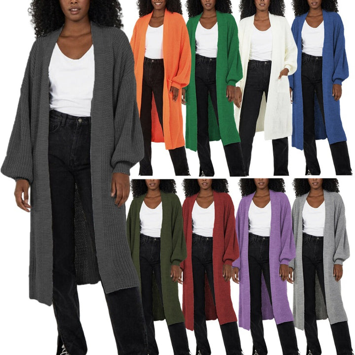 Damen Großer Strickcardigan mit luftiger Silhouette und voluminösen Ärmeln Drune