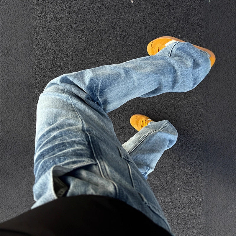 Herren Modische Cargo-Jeans mit Slim-Fit-Schnitt Drune
