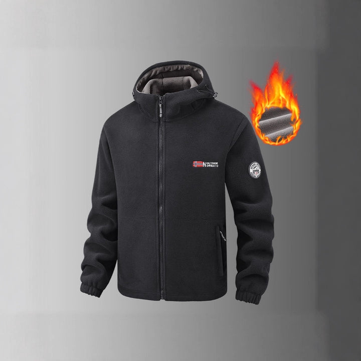 Herren Thermo-Fleece-Set mit Kapuzenjacke, Sherpa-gefüttert und elastischer Jogginghose Drune