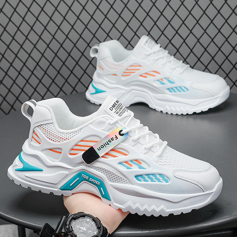 Damen sportliche Sneakers mit atmungsaktiver Netzoberfläche und stoßdämpfender Sohle Drune