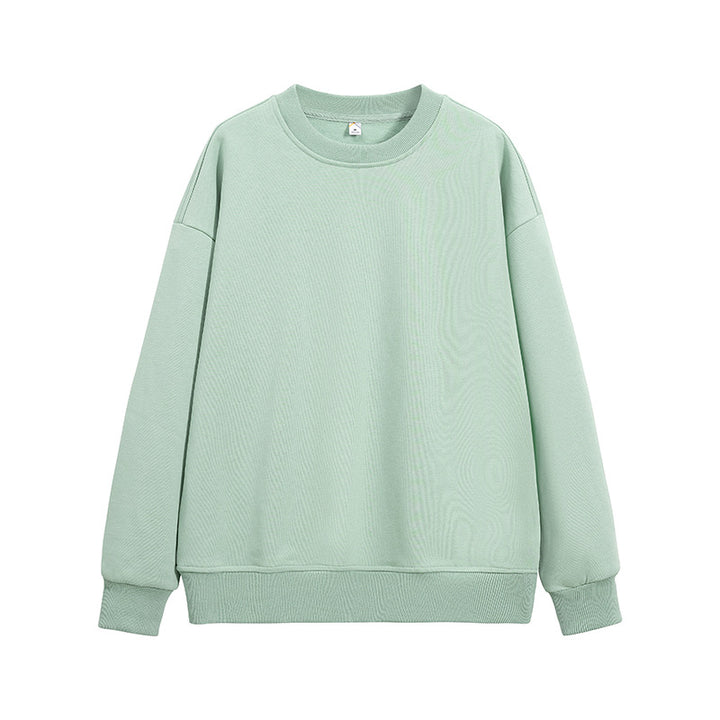 Unisex Oversize Rundhals-Sweatshirt aus schwerer Baumwollmischung mit geripptem Saum und Raglanärmeln Drune
