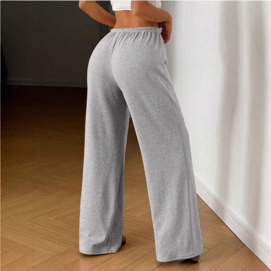 Damen Bequeme und lässige Freizeithose mit hohem Bund und weitem Schnitt Drune