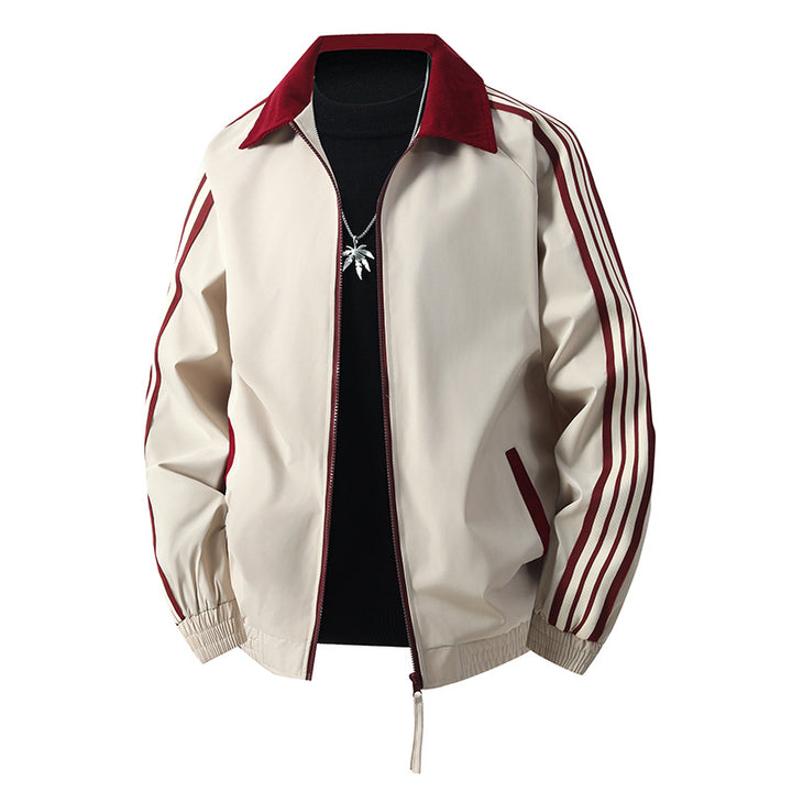 Herren Sportliche Übergangsjacke mit hohem Kragen und elastischen Bündchen Drune