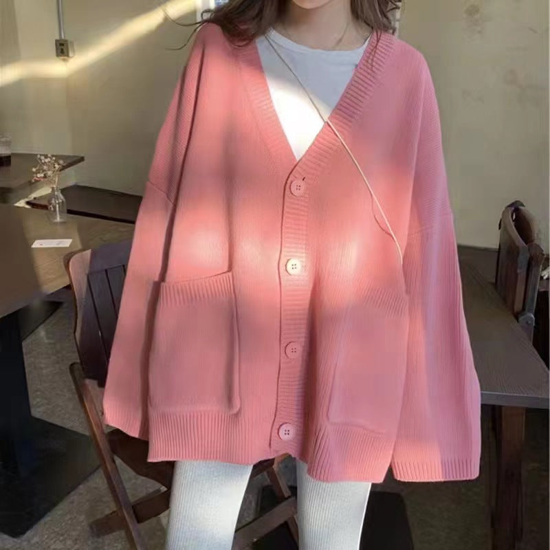 Damen Übergroßer Strickcardigan mit Taschen Drune