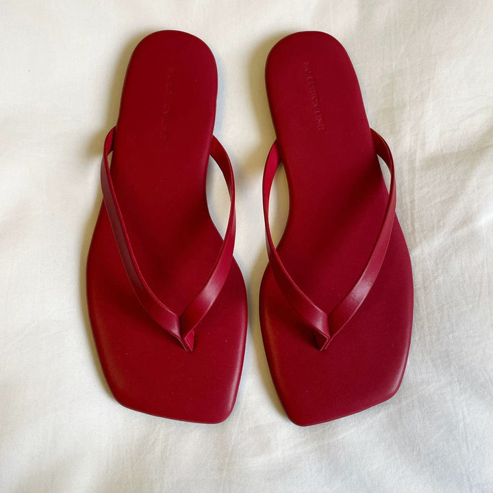 Damen Zehentrenner-Sandalen mit geschwungenem Fußbett und eleganter Riemenkonstruktion Drune