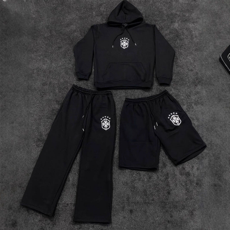 Damen nan weite Jogginghose mit elastischem Bund, Tunnelzug und gesticktem Emblem Drune