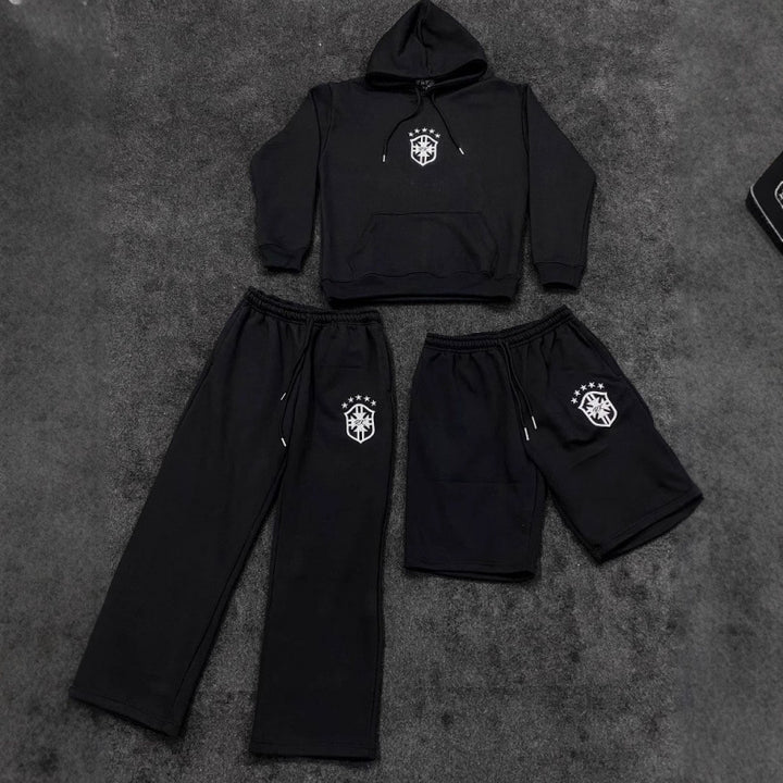 Damen nan weite Jogginghose mit elastischem Bund, Tunnelzug und gesticktem Emblem Drune