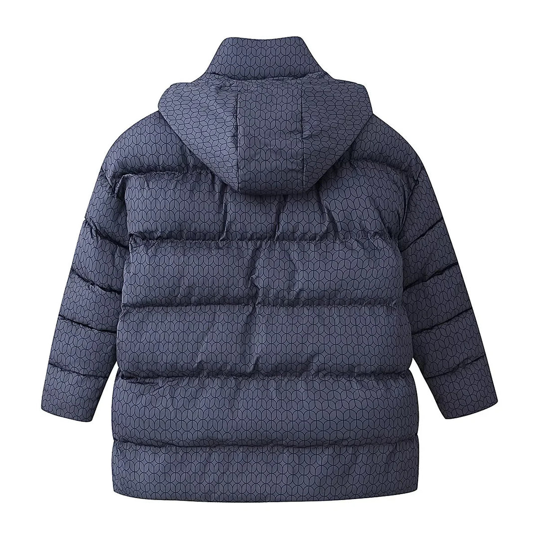 Damen nan gesteppte Kapuzenjacke mit grafischem Steppmuster, zweiwege Reißverschluss und oversized Taschen Drune