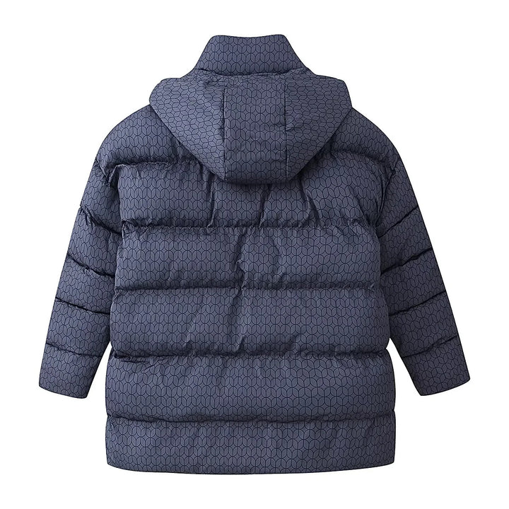 Damen nan gesteppte Kapuzenjacke mit grafischem Steppmuster, zweiwege Reißverschluss und oversized Taschen Drune