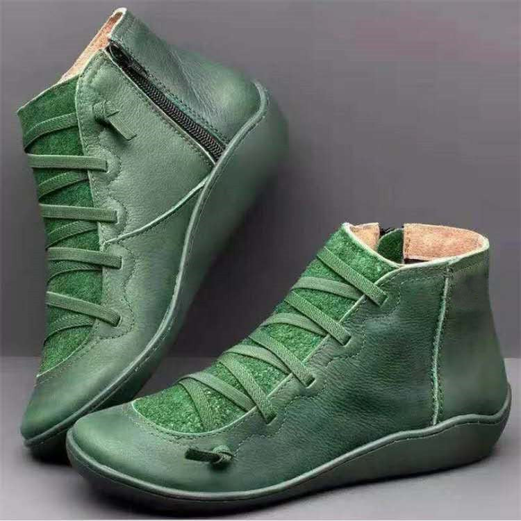 Damen Komfort-Ankleboot mit elastischer Schnürung und ergonomischer Komfortsohle Drune