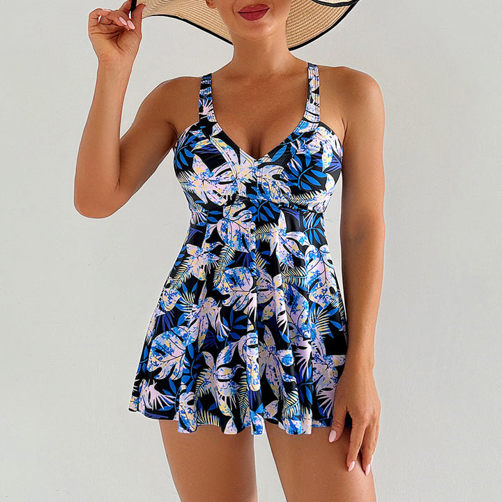 Damen schicker Schwimmanzug mit fließendem Rock Drune