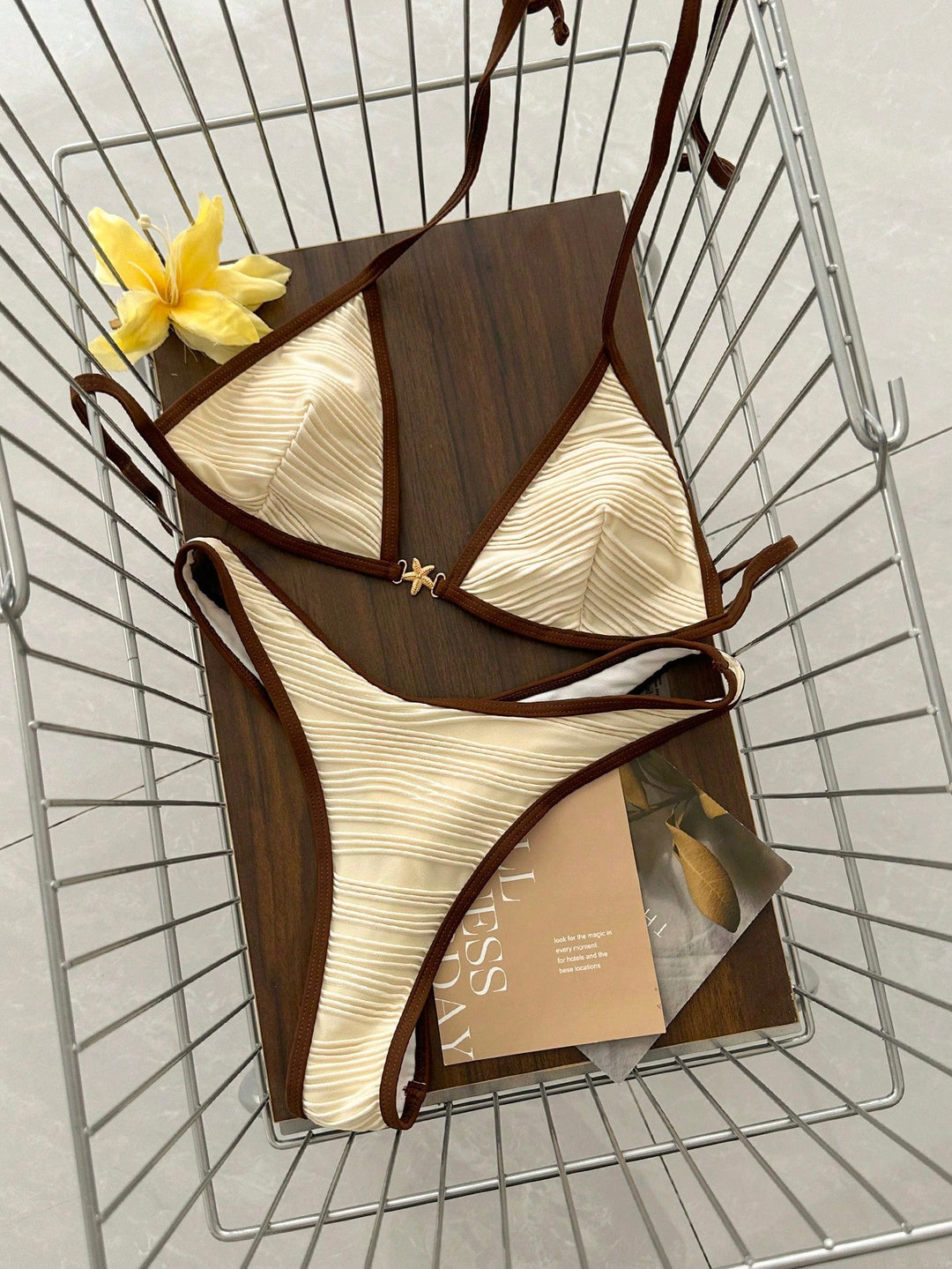 Damen Triangel-Bikini mit eleganter Rippstruktur Drune