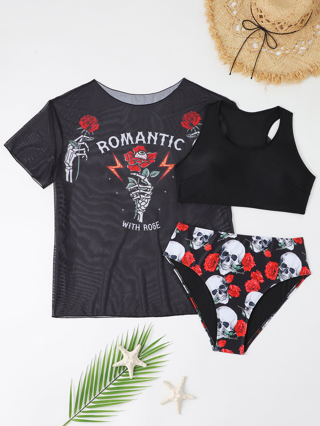 Damen Freizeit-Bikini-Set mit Netzoberteil Drune