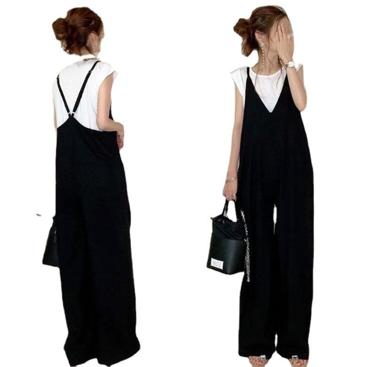 Damen Weit geschnittene Latzhose im Boho-Stil Drune