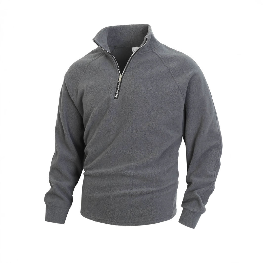 Herren Fleece Pullover mit halbem Reißverschluss Drune